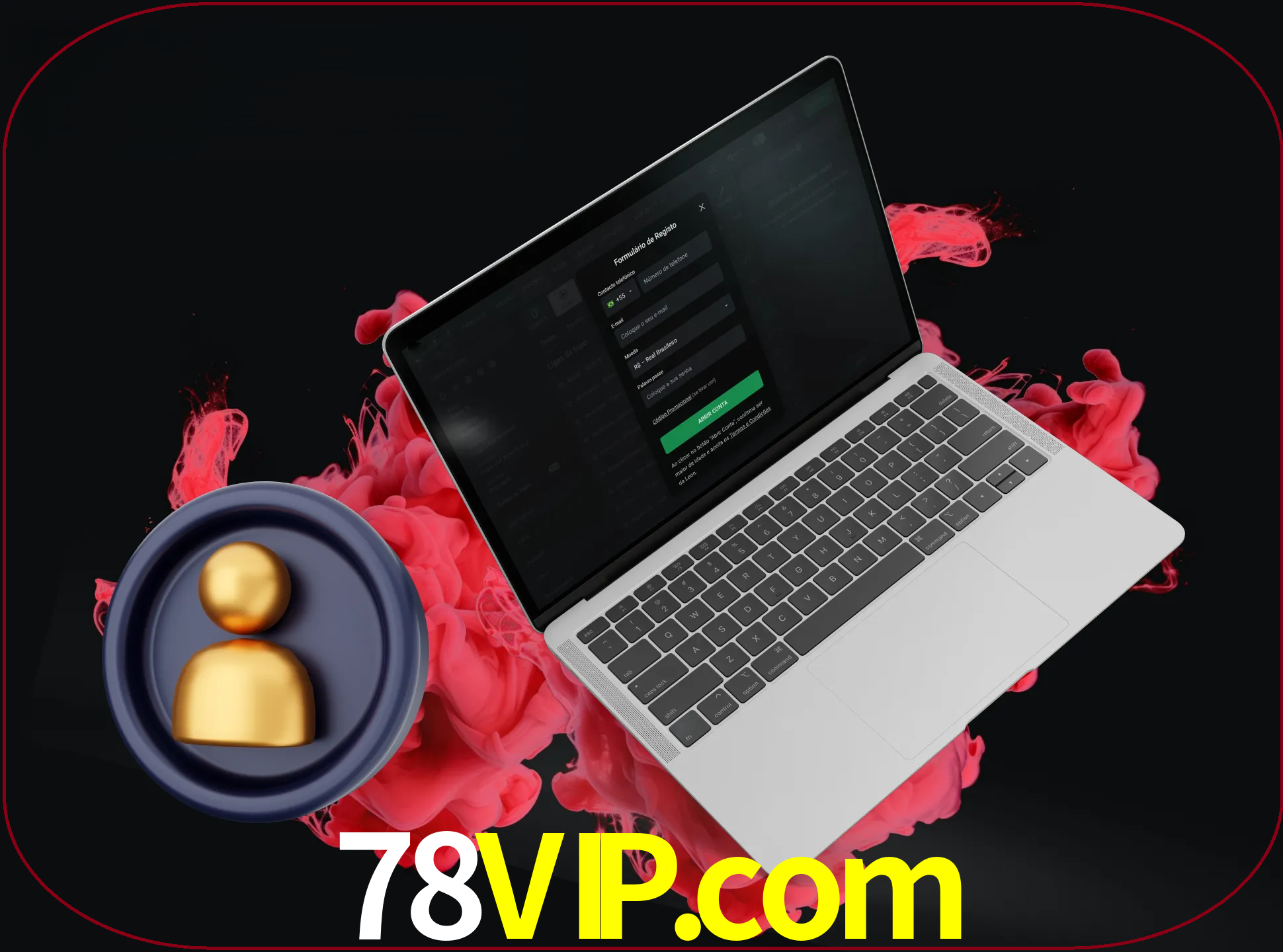 No cabeçalho do site 78vip, clique no botão que o levará a um formulário especial onde terá de introduzir as suas informações actuais.
